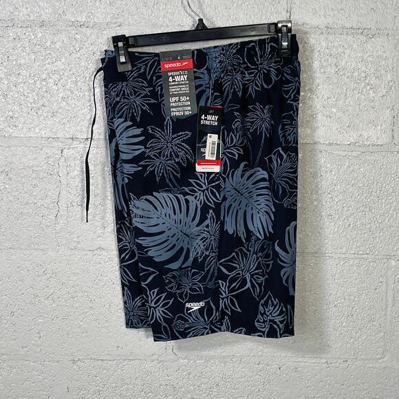 Speedo Men's Bondi Tropical 8 1/2" Board Shorts blue Small - Picture 1 of 11